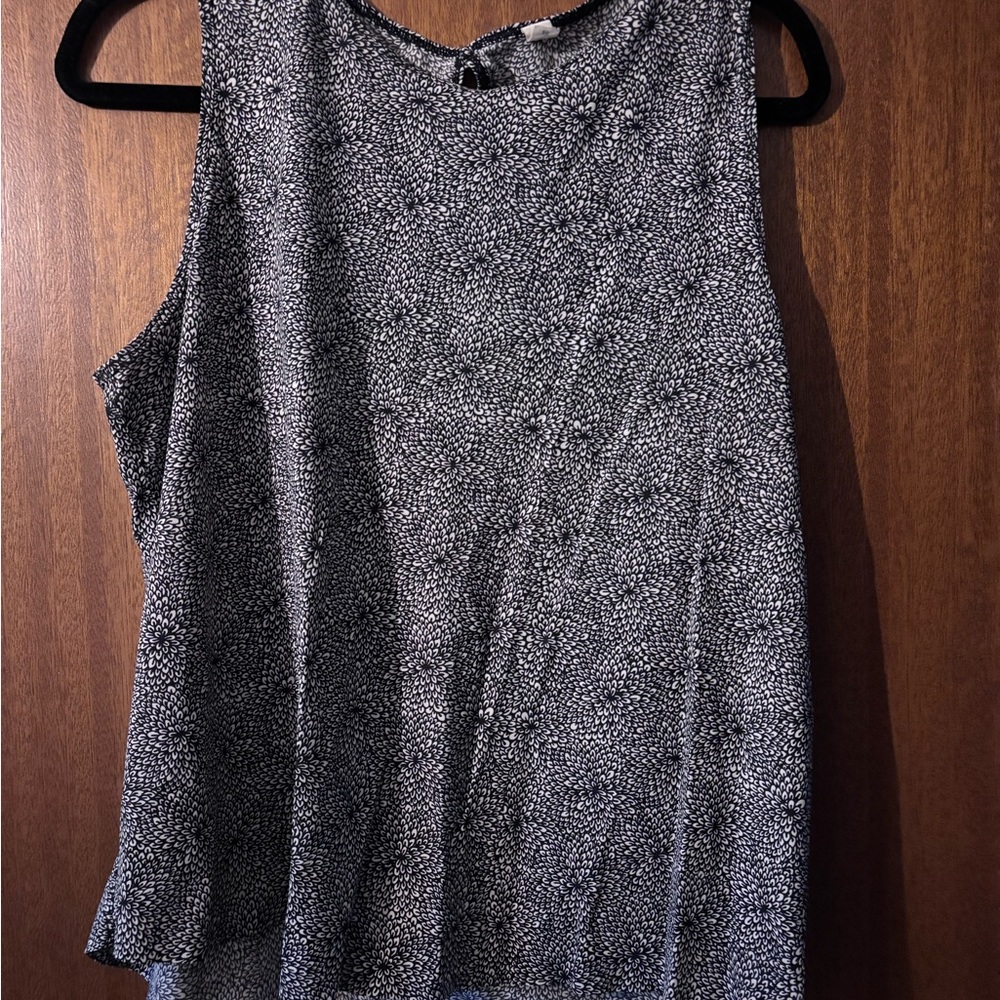 lululemon athletica Vintage Black & White Floral Print Tank
